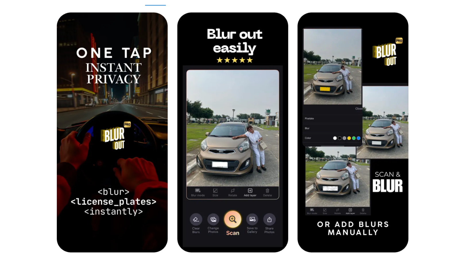 Blur License Plate App